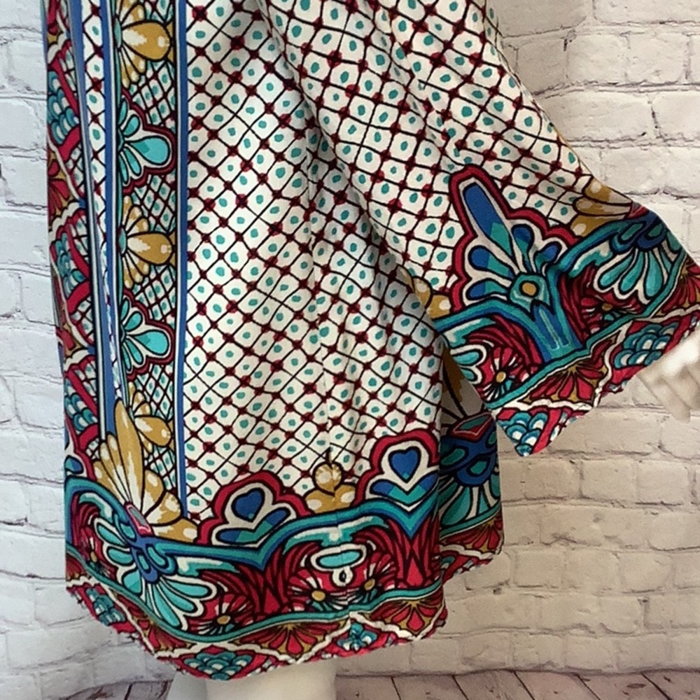 Flying Tomato Bohemian Multicolor W/Tassels Long Sleeve Tunic Top Dress Sz S - Picture 7 of 12